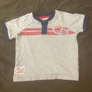 Faded Glory Gray and Navy Kids Tee
